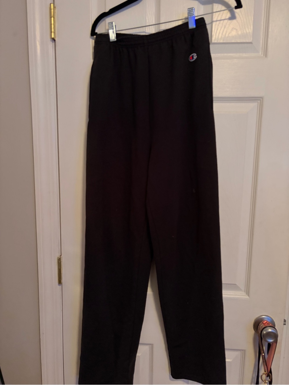 Champion Black Boot Cut Sweatpants with Logo
